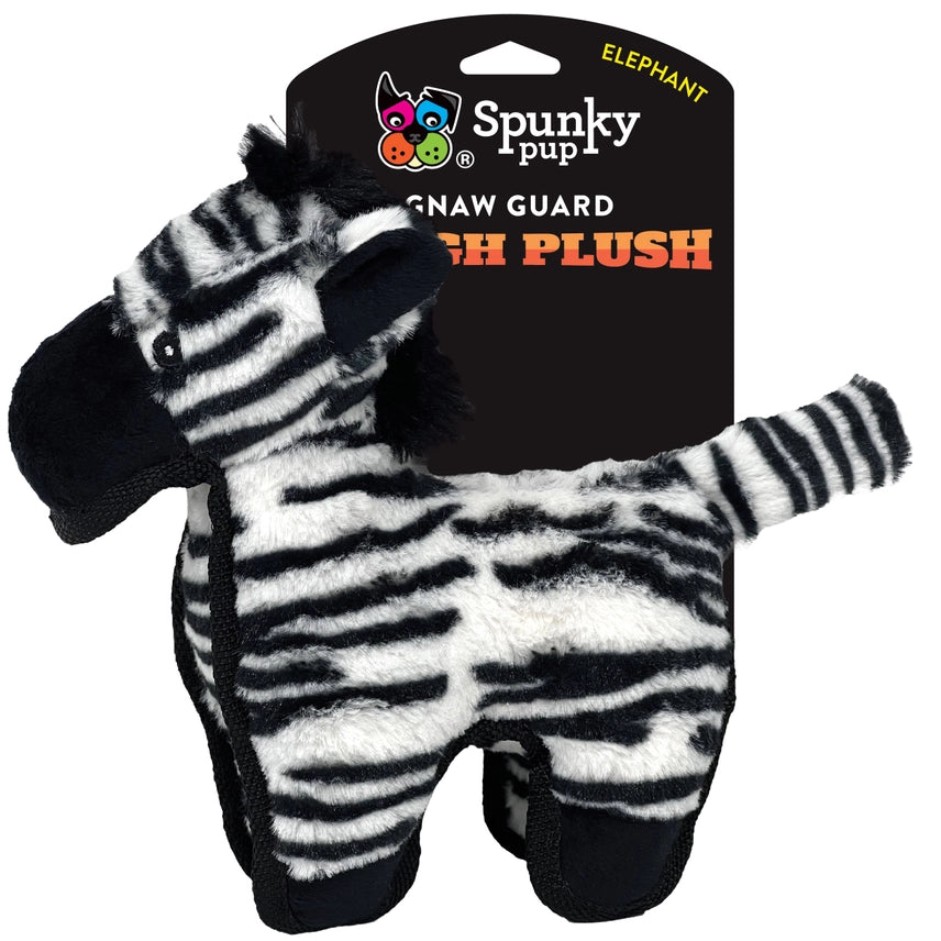 Spunky Pup Tough Plush Zebra