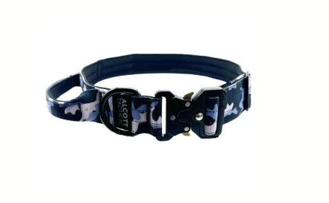 Alcott Tactical Dog Collar - Black , Gray Camo