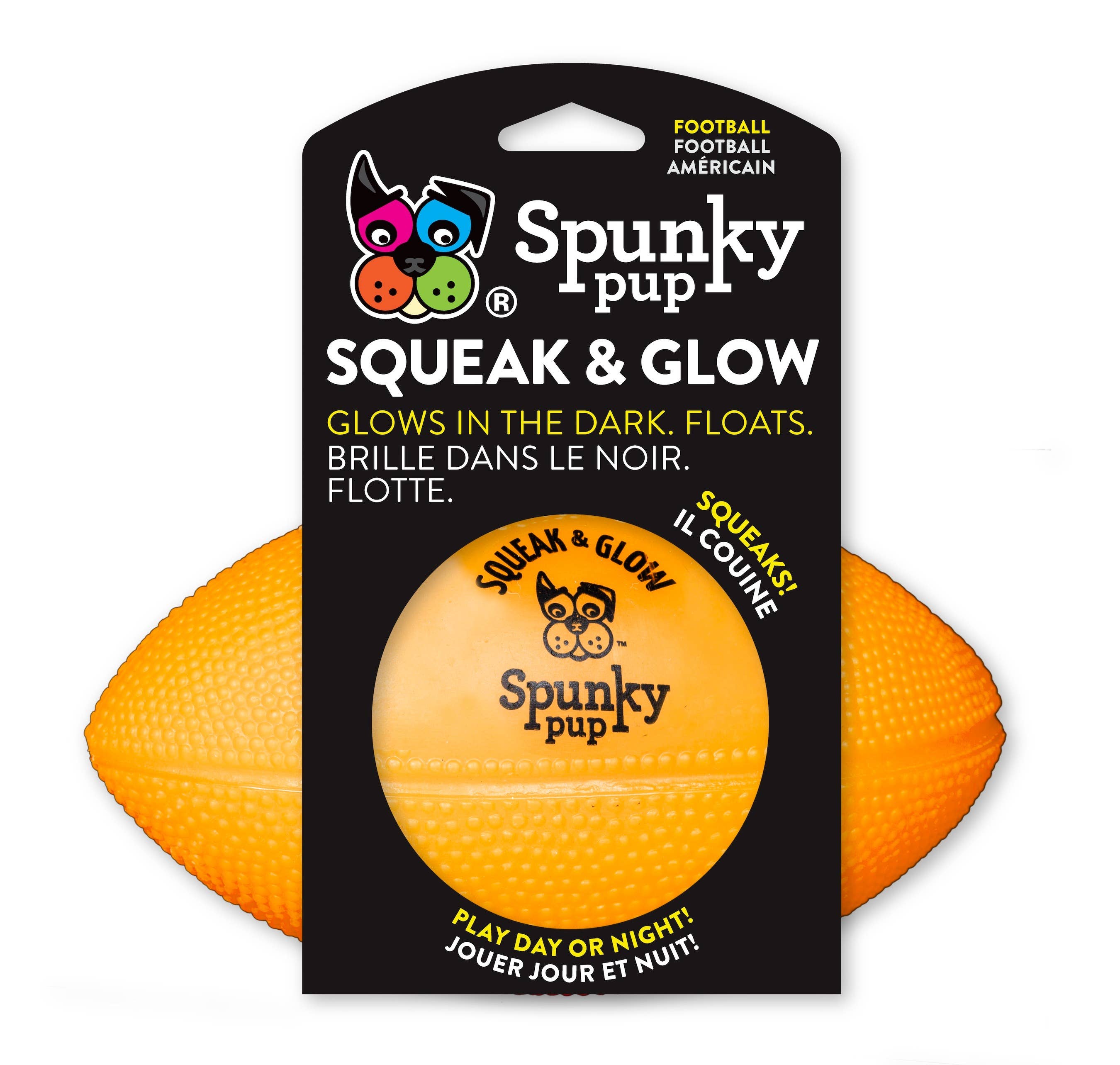 Squeak and Glow Football - Spunky Pup