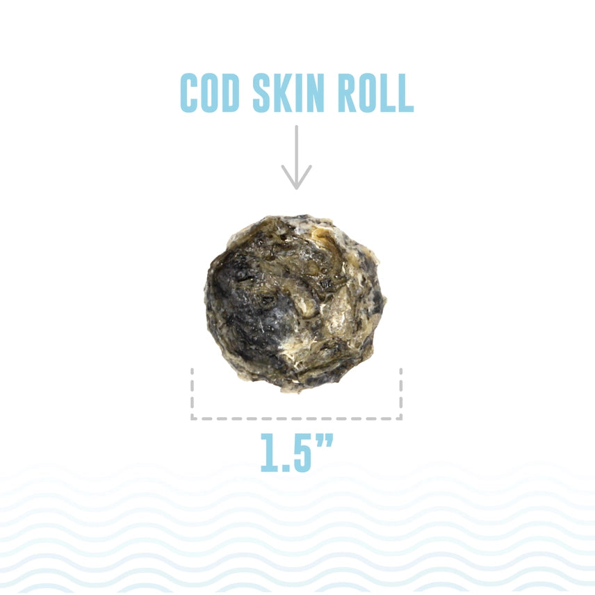 Icelandic Cod Skin Rolls Dog Treats 3.0-oz Bag