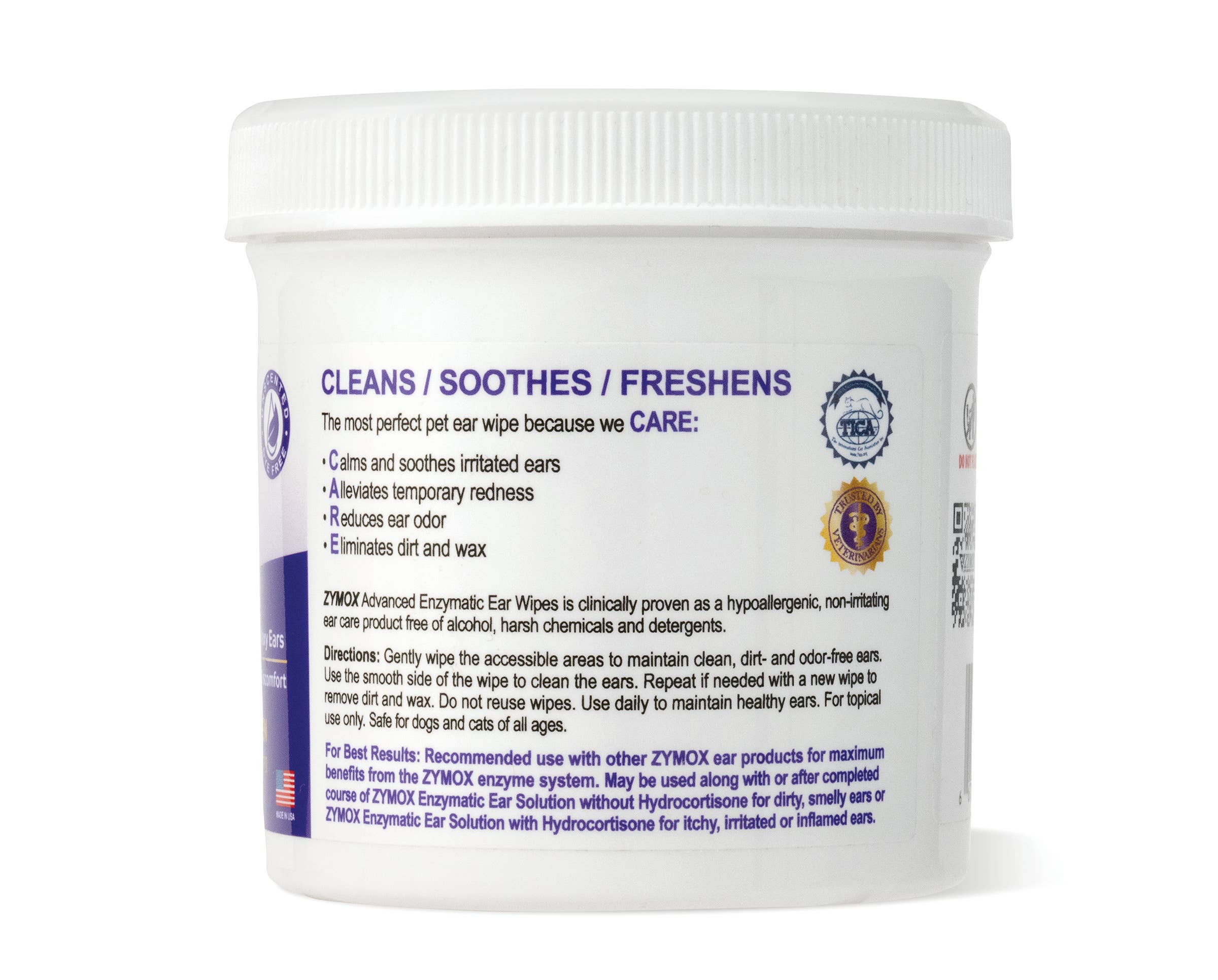 Zymox Advanced Enzymatic Ear Wipes - 6 oz. Jar (100ct)