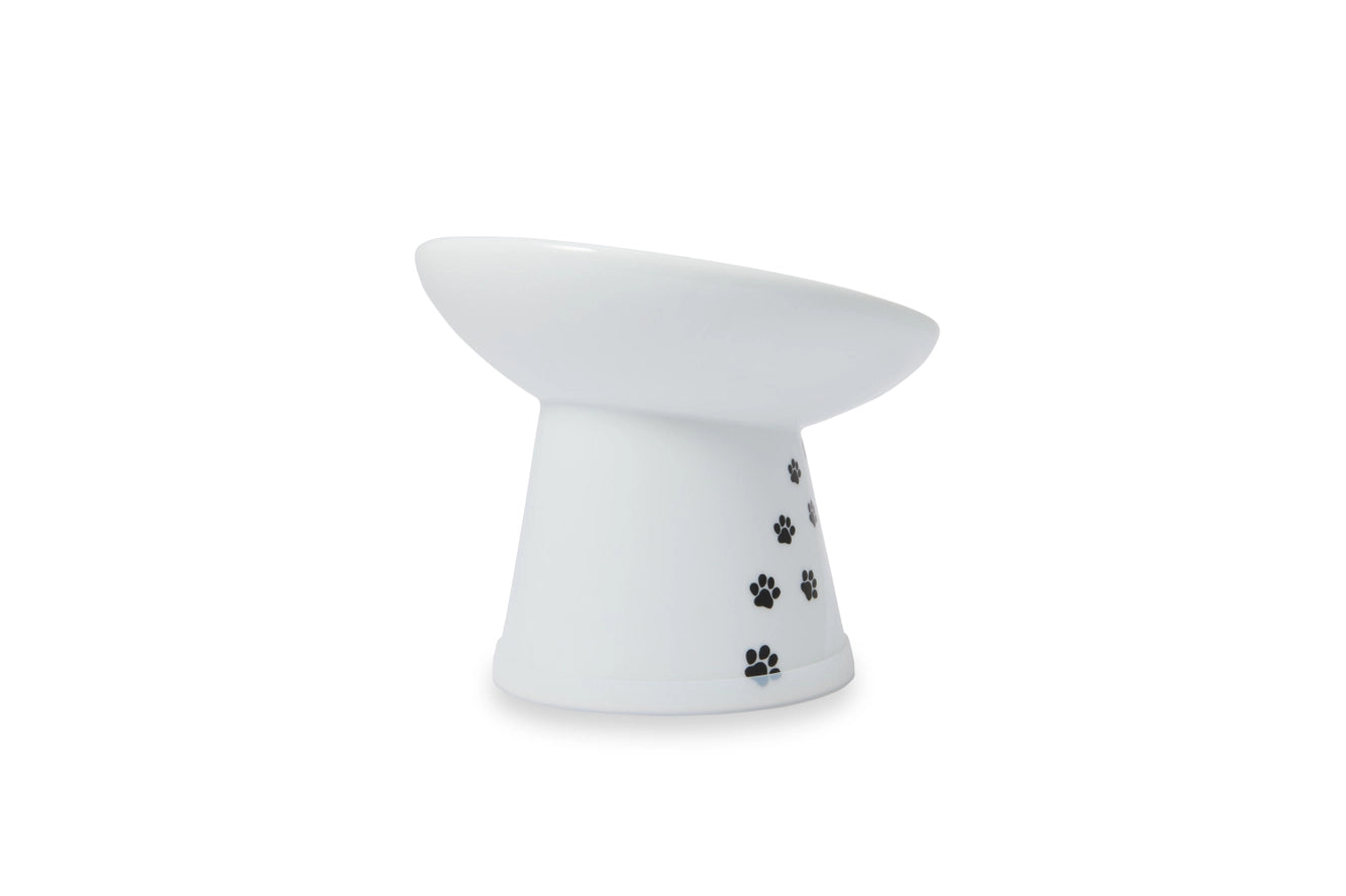 Tilted Stress Free Raised Cat Food Bowl