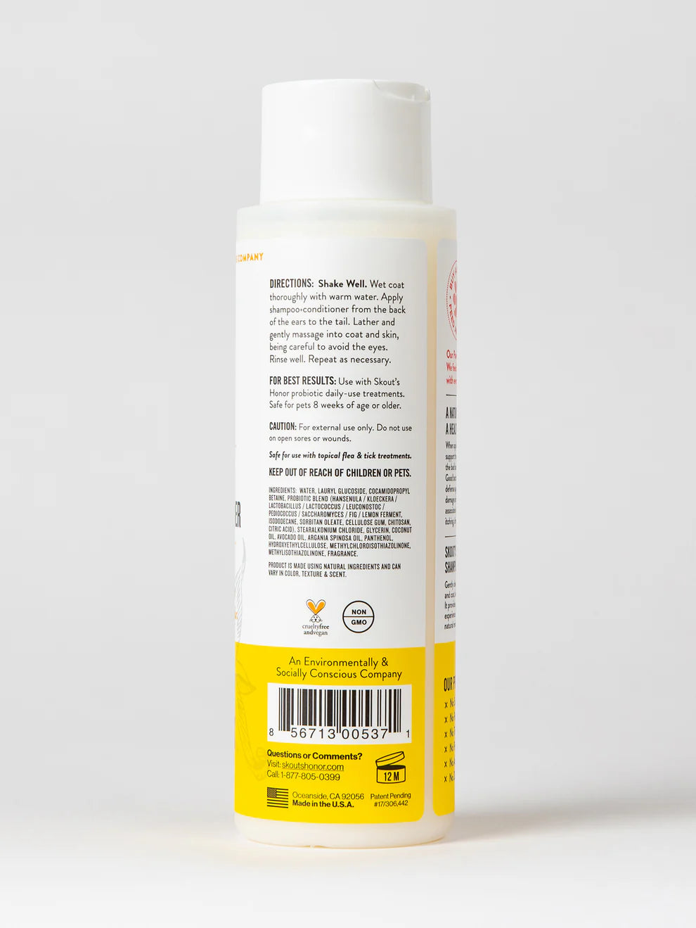 Skout's Honor Probiotic Honeysuckle Pet Shampoo & Conditioner, 16-fl oz bottle