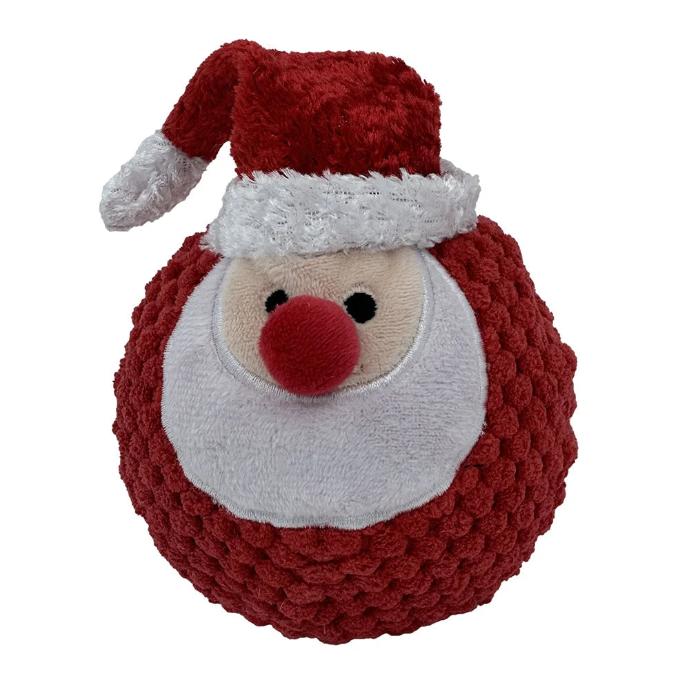 Squeaky Twin Pack Ball - Santa & Reindeer