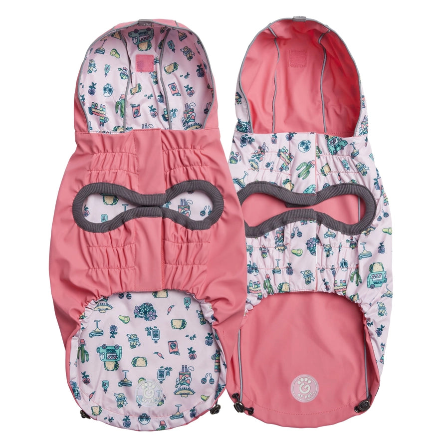 GF Pet Reversible Elasto-Fit Raincoat - Pink