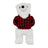 Tall Tails Plaid Polar Bear with Squeaker