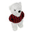 Tall Tails Plaid Polar Bear with Squeaker