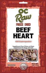 OC Raw Beef Hearts Freeze Dried Dog Treats