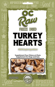 OC Raw Freeze-Dried Turkey Hearts Dog Treats