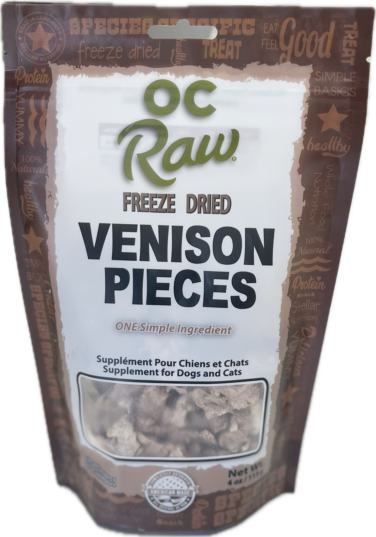 OC Raw Freeze Dried Treats | Venison 4 oz