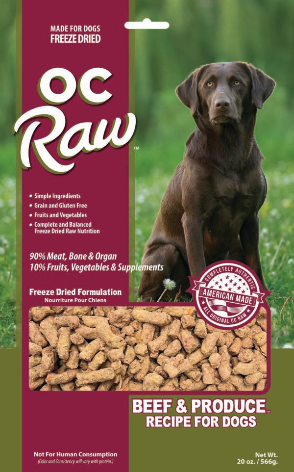 OC Raw BEEF & PRODUCE ~  Freeze Dried Meaty Rox