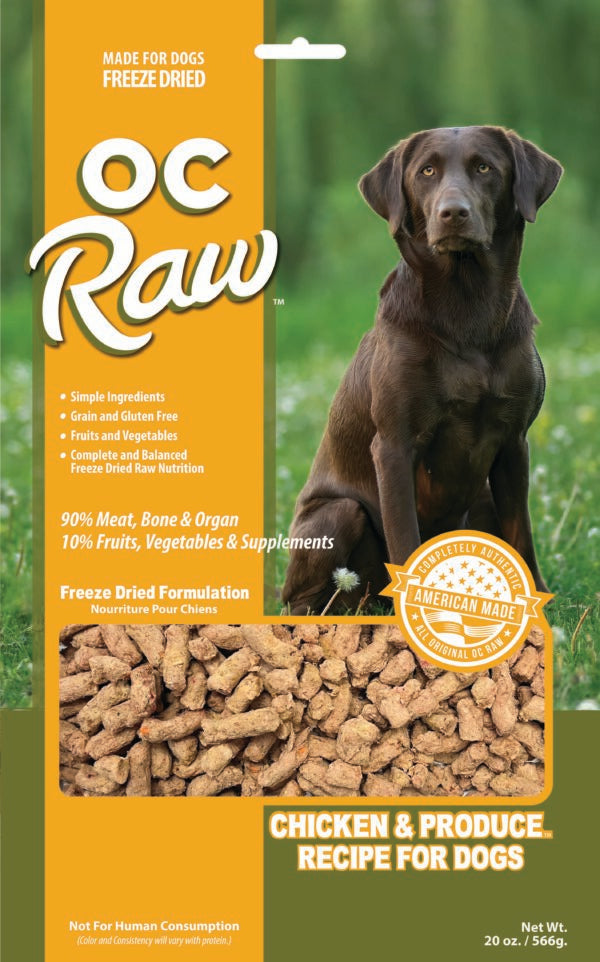 OC Raw CHICKEN & PRODUCE ~ Freeze Dried Meaty Rox