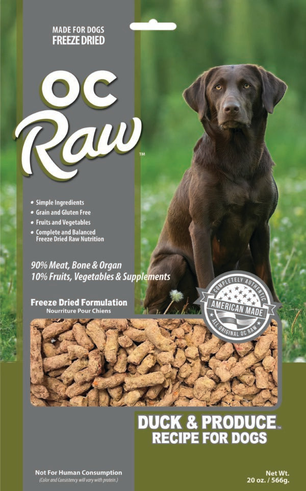 DUCK & PRODUCE ~  Freeze Dried Meaty Rox