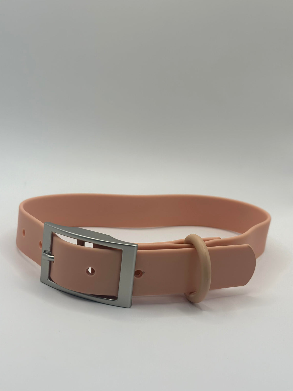 Peach Biothane Dog Collars - L