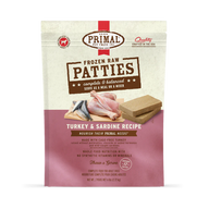 Primal Frozen Dog Food - Patties - Turkey and Sardine