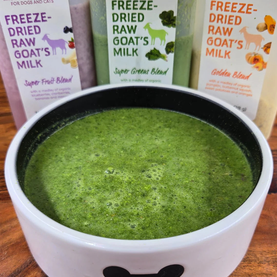 Raw Freeze Dried Goat Milk - Super Greens Blend