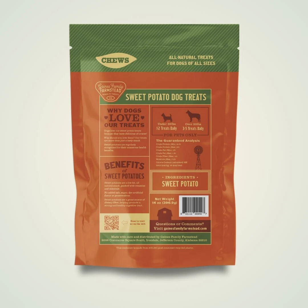 Sweet Potato Soft Chews - Single Ingredient