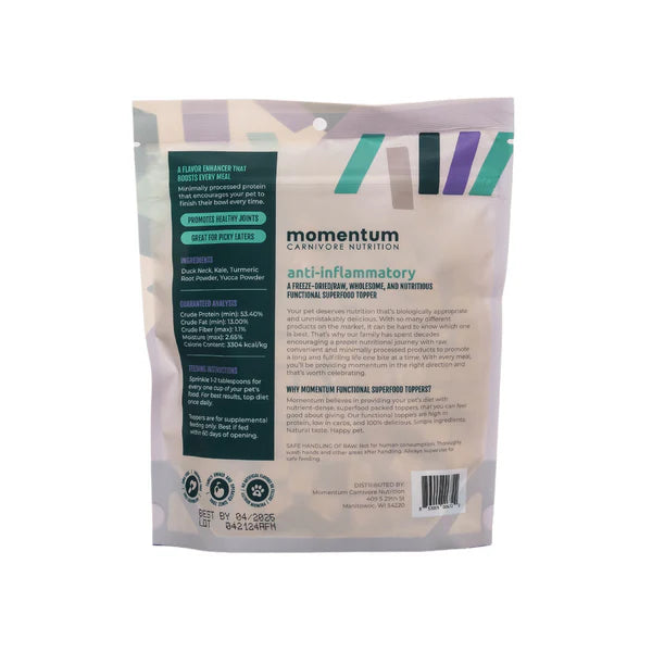 Momentum Carnivore Nutrition Joint Health- Anti-Inflammatory Duck Topper