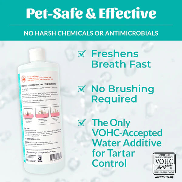Skout's Honor Water Additive for Dogs & Cats - Fresh & Flavorless Oral Care for Pets, 32 oz Bottle