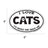 I Love Cats It's People That Annoy Me Oval Magnet