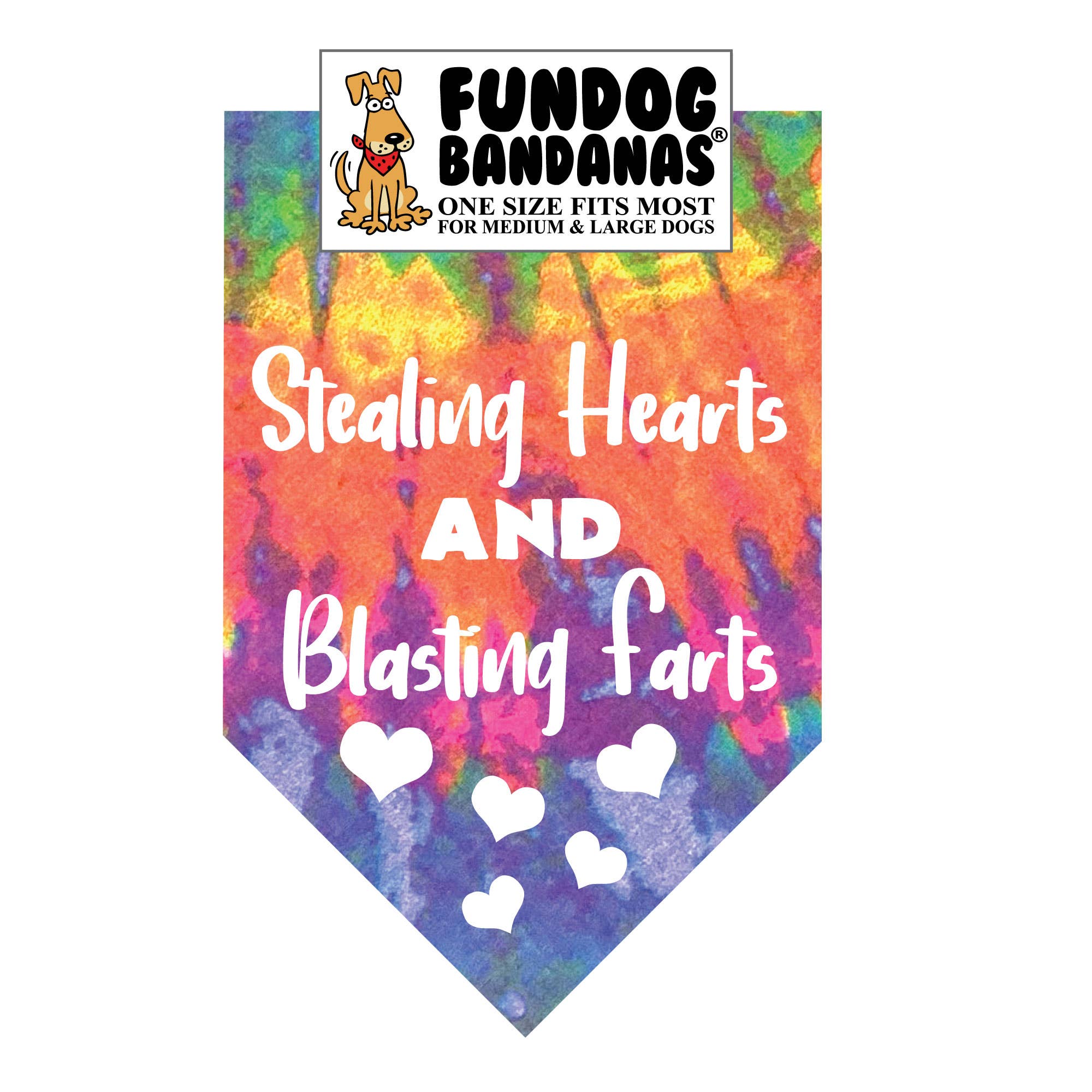 Stealing Hearts and Blasting Farts Dog Bandana