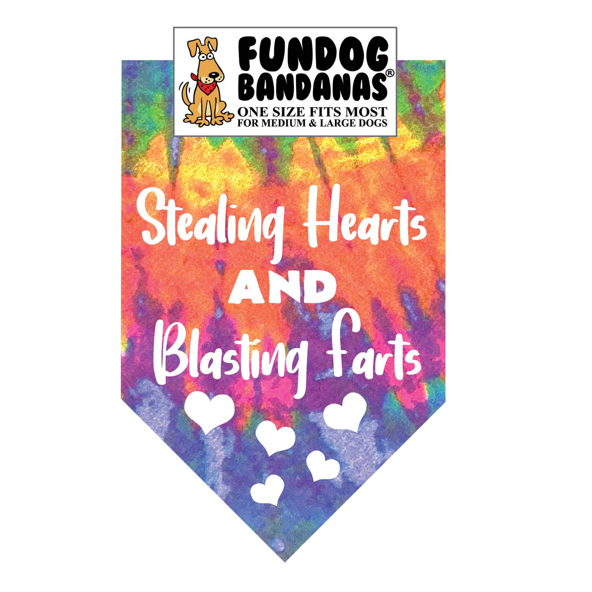 Stealing Hearts and Blasting Farts Dog Bandana