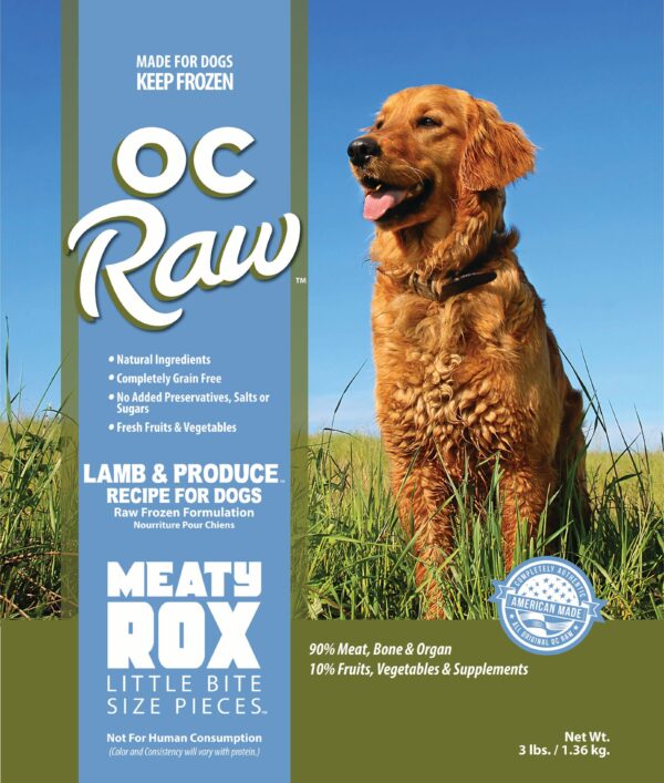 Oc Raw Lamb and Produce Meaty Rox Frozen