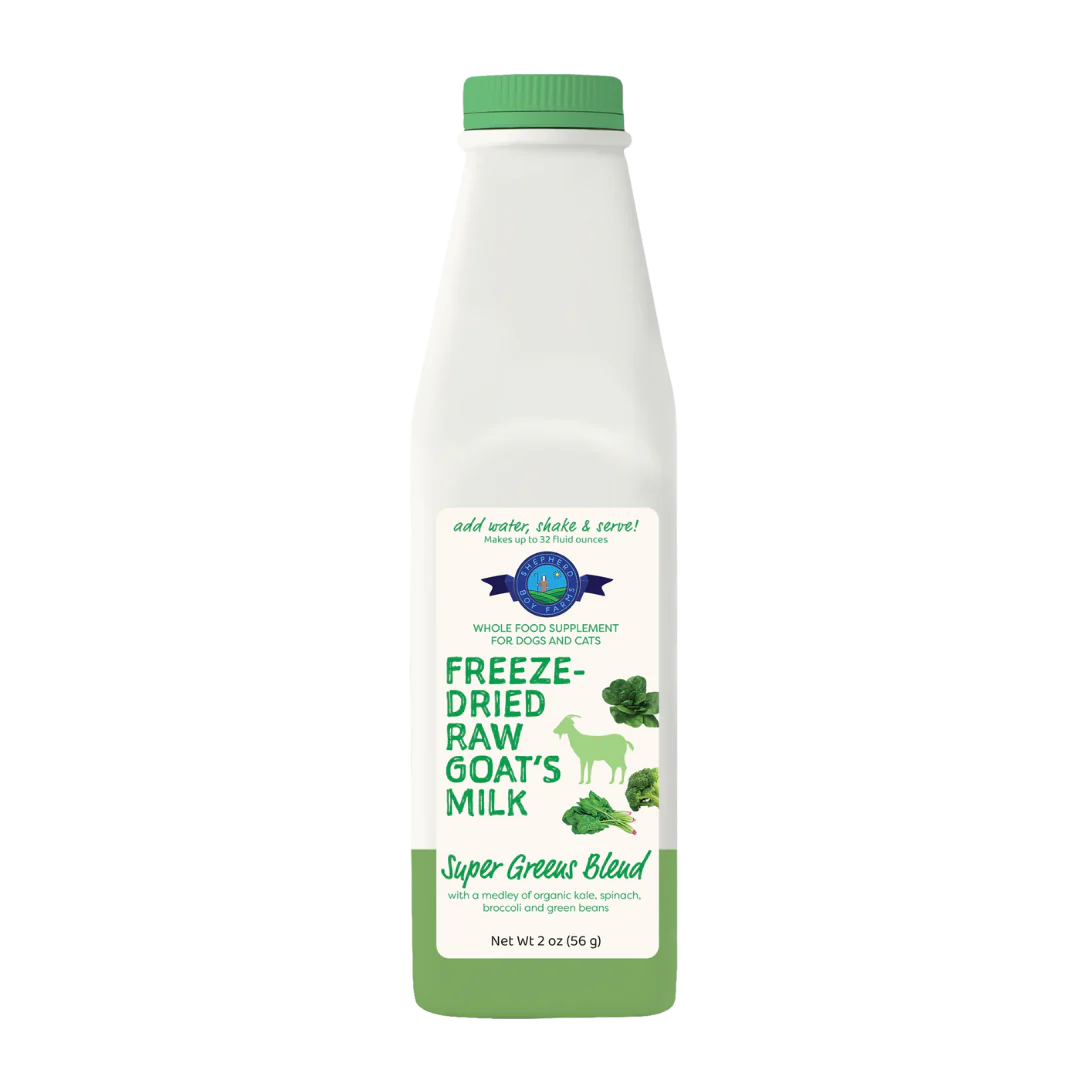 Raw Freeze Dried Goat Milk - Super Greens Blend
