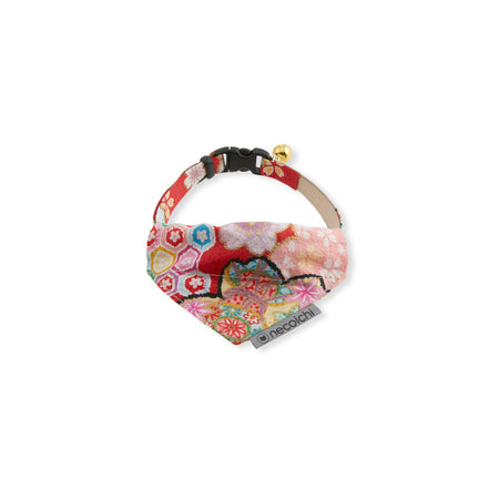 Necoichi Bandana Cat Collar with Air Tag Pocket, One Size