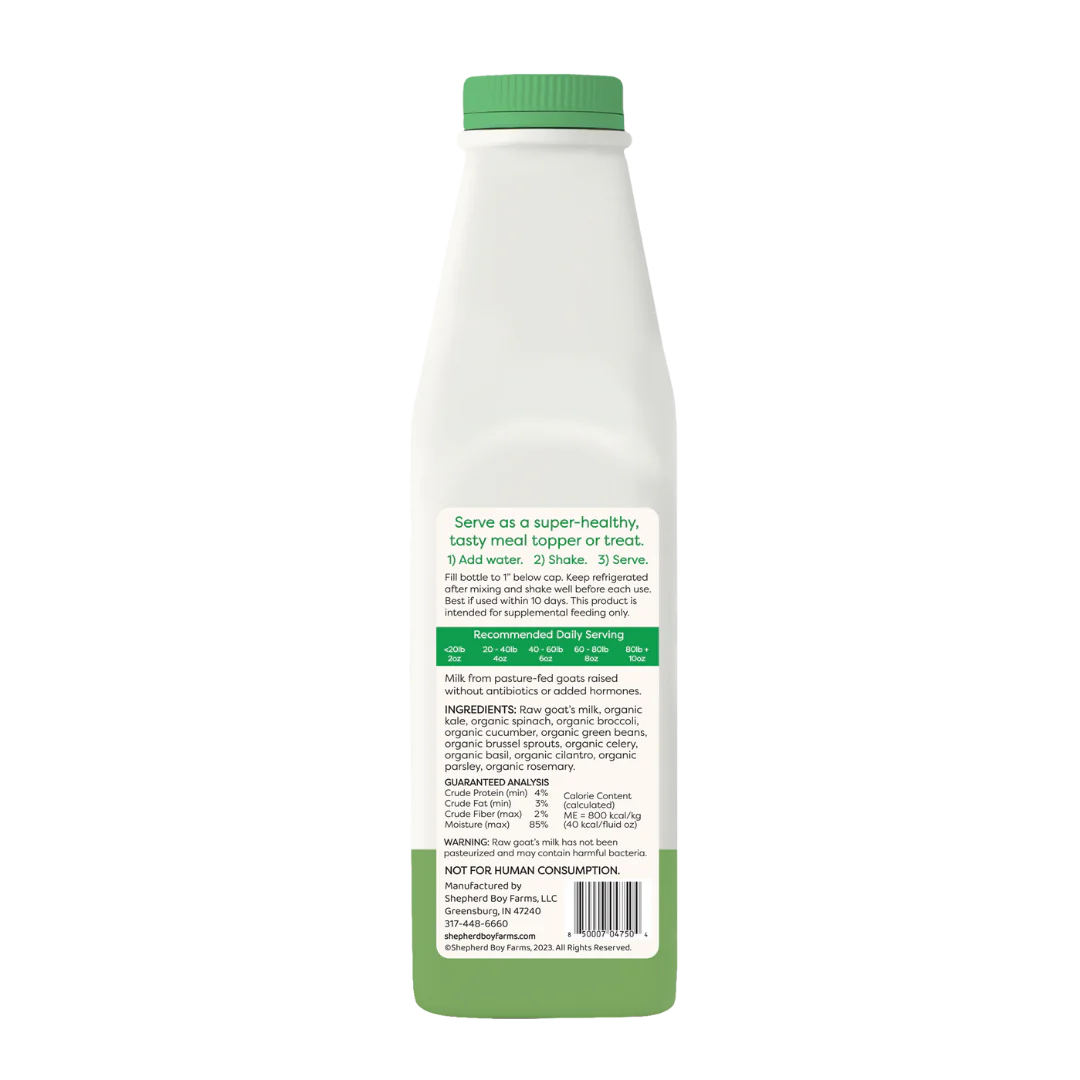 Raw Freeze Dried Goat Milk - Super Greens Blend