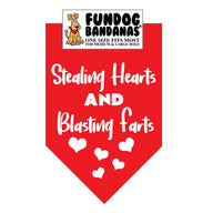 Stealing Hearts and Blasting Farts Dog Bandana