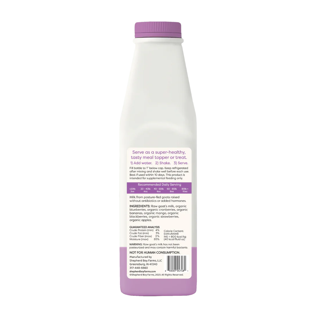 Raw Freeze Dried Goat Milk - Super Fruit Blend