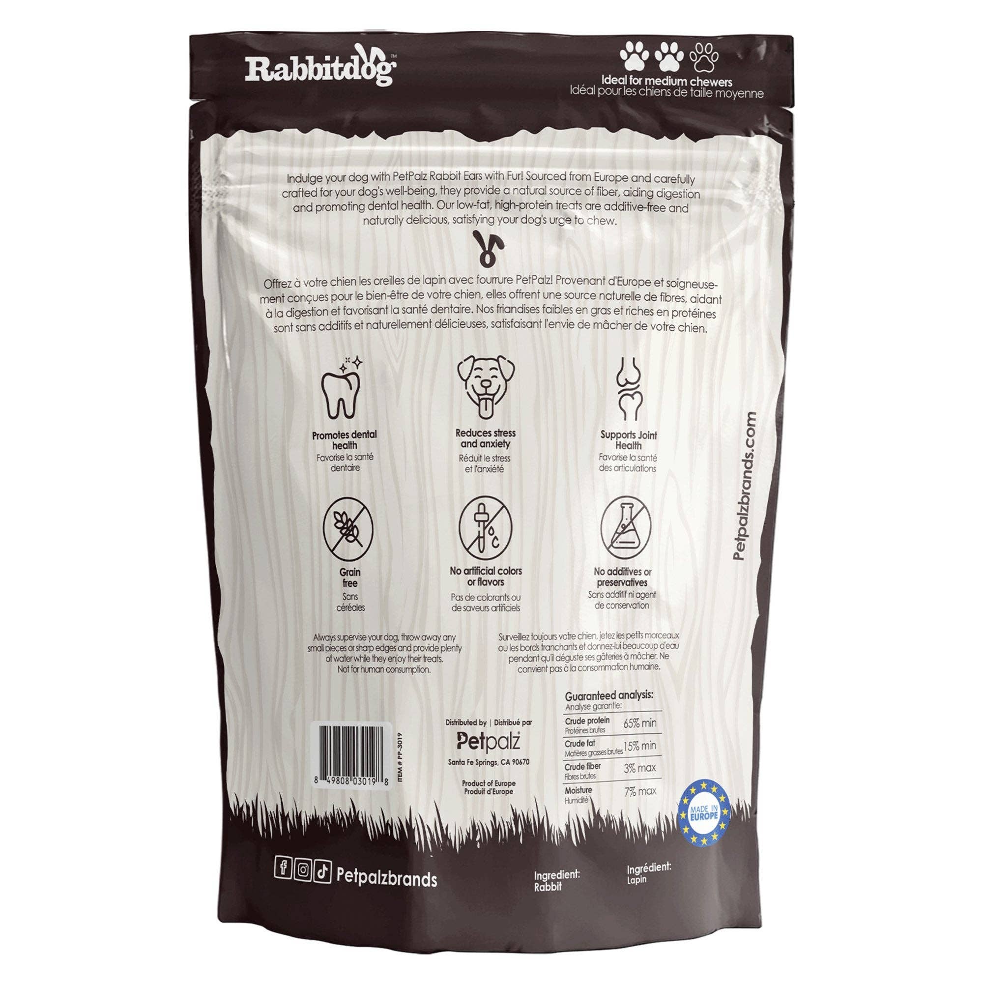 Rabbitdog Rabbit Ear Dog Chew Treats