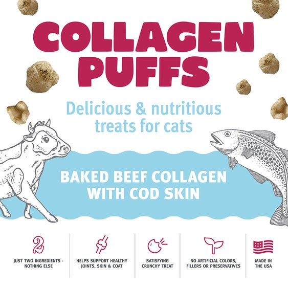 Icelandic Beef Collagen Puffs with Cod Skin Treats For Cats