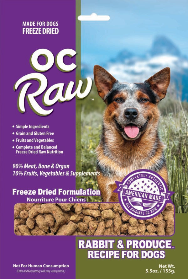 OC Raw Rabbit and Produce ~  Freeze Dried Meaty Rox