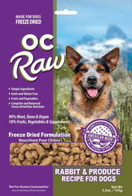 OC Raw Rabbit and Produce ~  Freeze Dried Meaty Rox