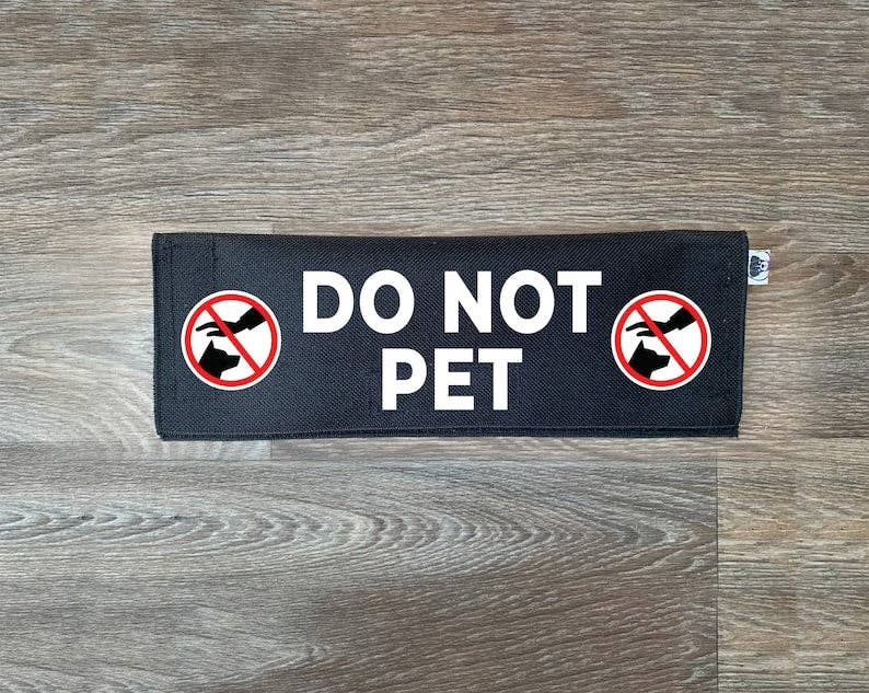 Do Not Pet (with icons) Leash Wrap
