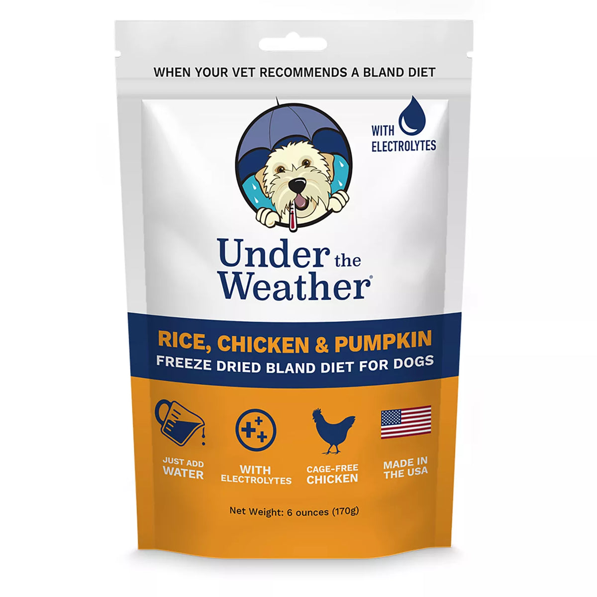 Under the Weather Freeze Dried Bland Diet All Life Stage Dry Dog Food - Rice, Chicken & Pumpkin