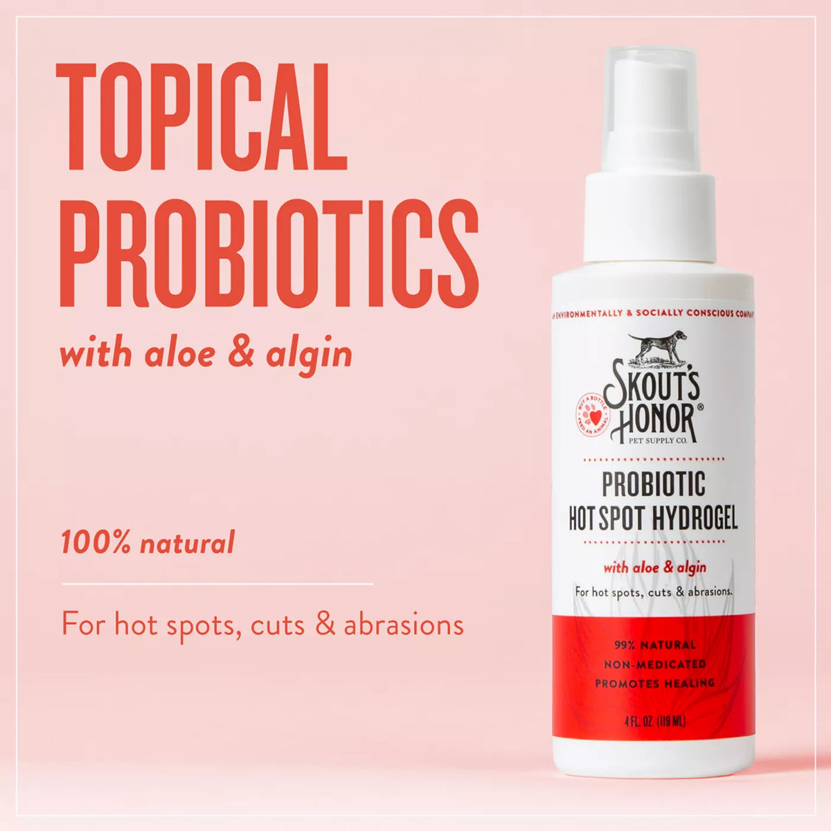 Skout's Honor® Pet Supply Company Wellness Probiotic Hot Spot Hydrogel for Dogs