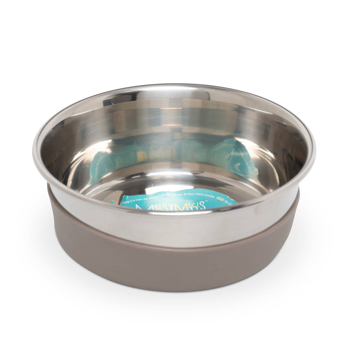 Messy Mutts Heavy Stainless Bowl Removable Silicone Base MED