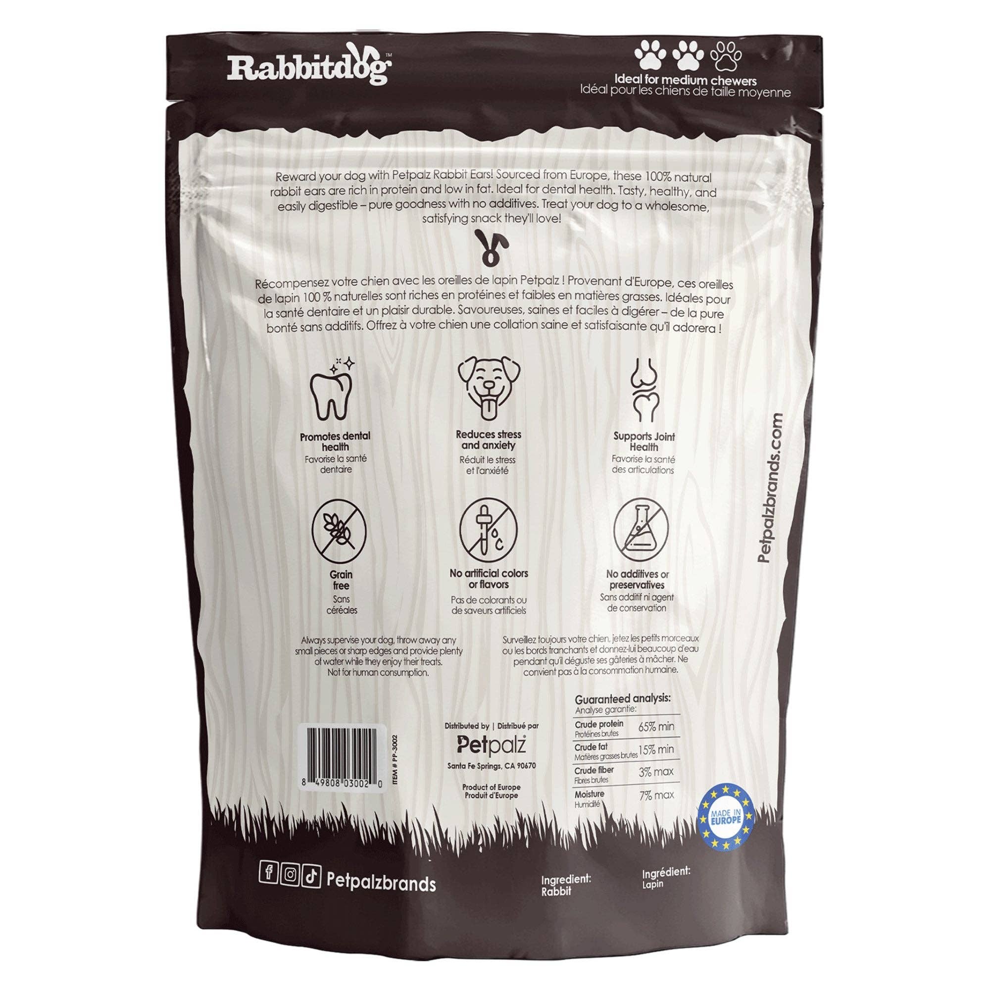 Rabbitdog Rabbit Ear Dog Chew Treats