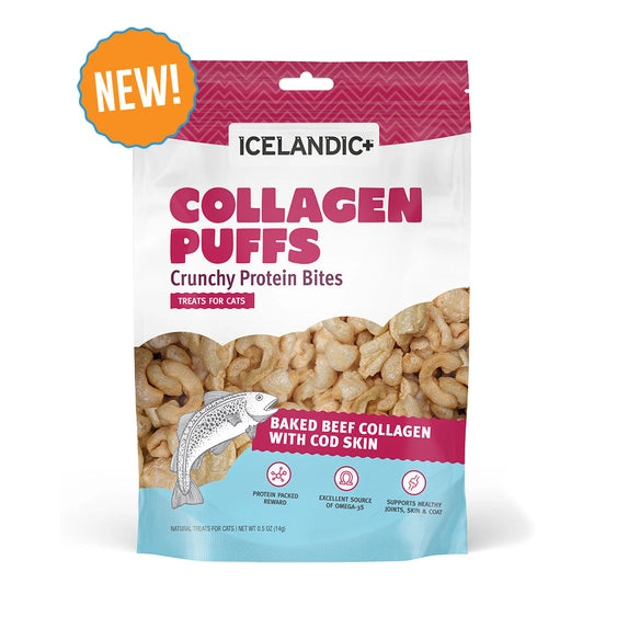 Icelandic Beef Collagen Puffs with Cod Skin Treats For Cats