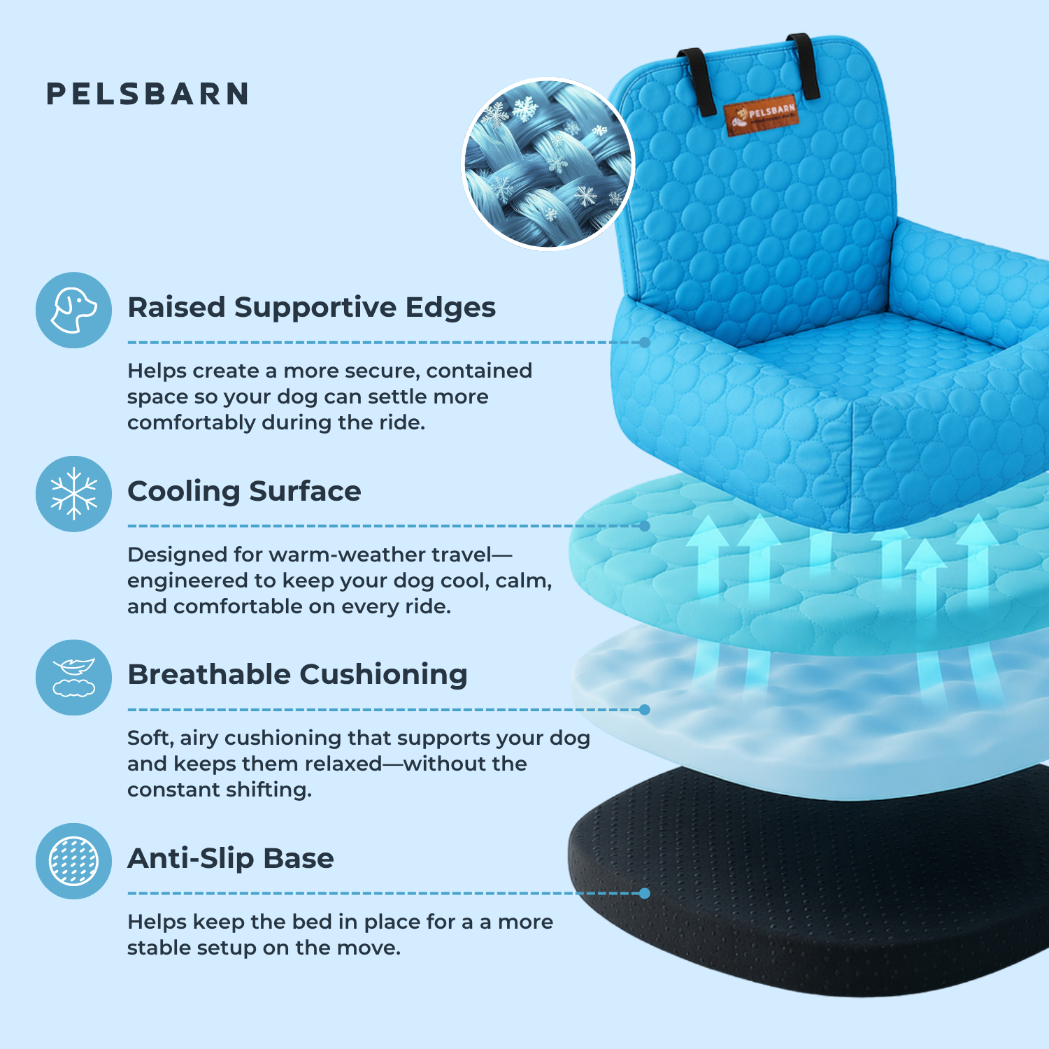 Cooling Car Bed Heat Relief - Pelsbarn helps shelter dogs!