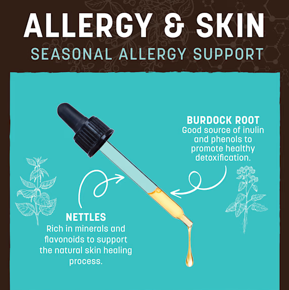 Earth Animal Natural Remedies Allergy & Skin Liquid Homeopathic Allergy Supplement for Dogs & Cats