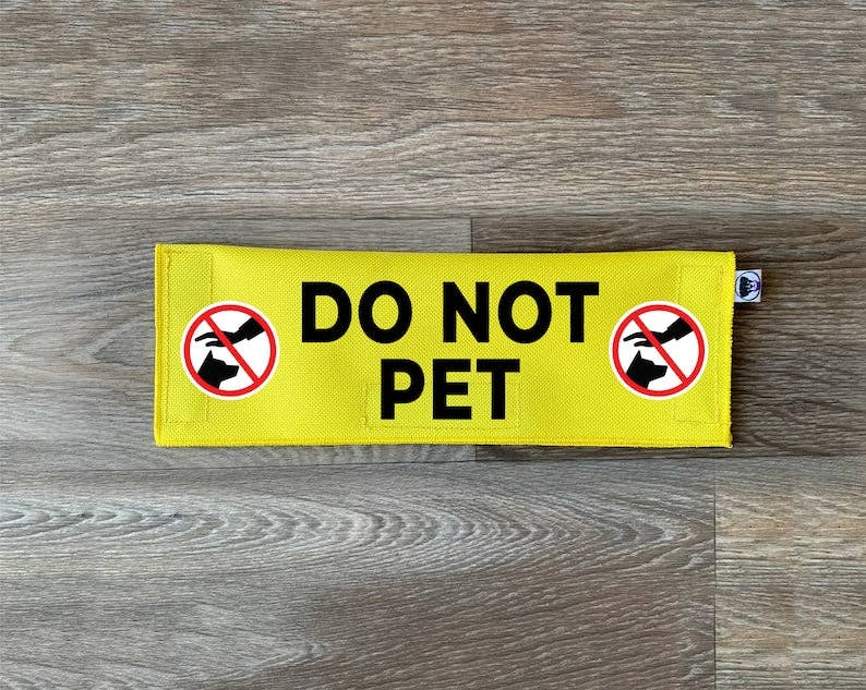 Do Not Pet (with icons) Leash Wrap