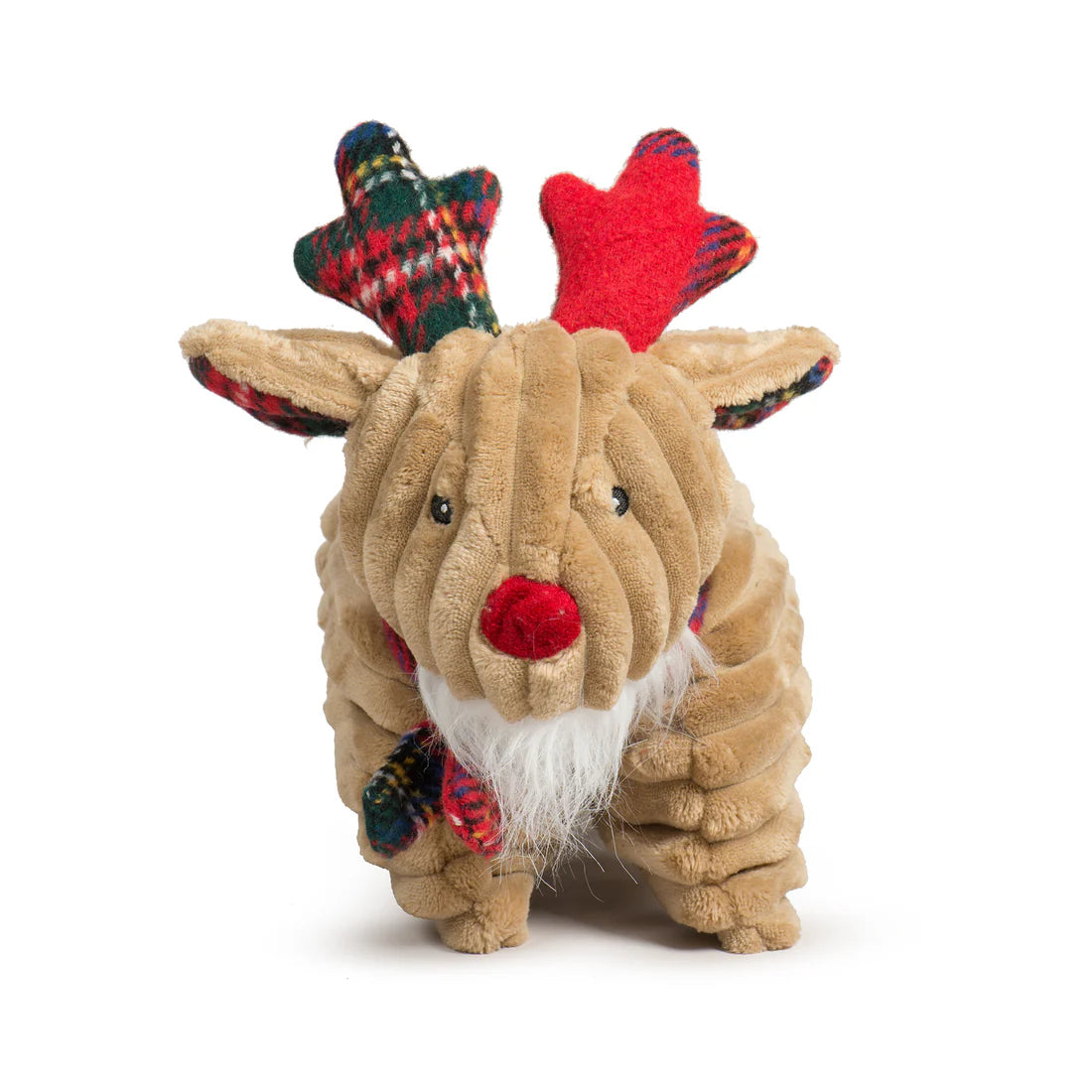 Reindeer Squooshie™ Durable Holiday Plush Dog Toy by HuggleHounds®