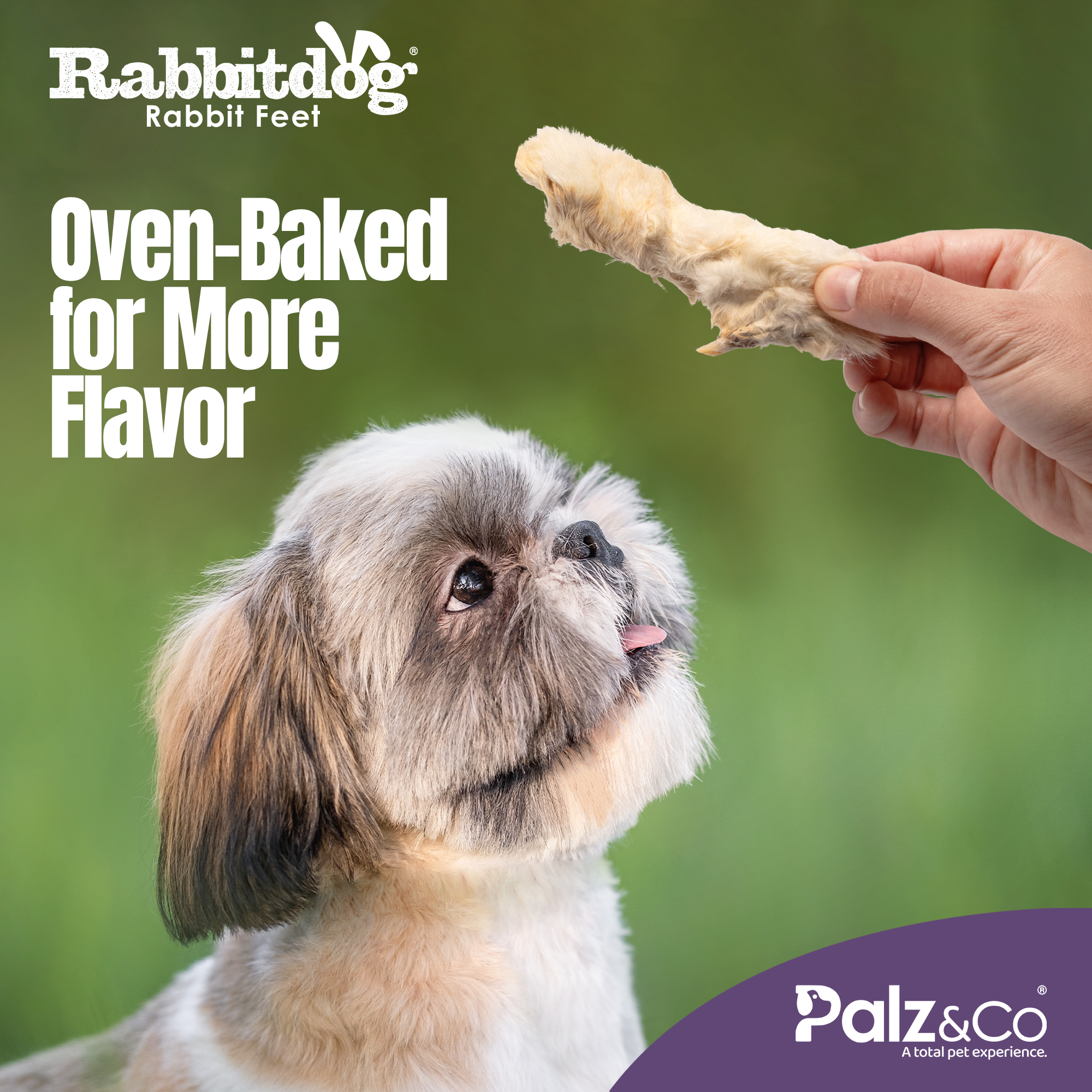RabbitDog Rabbit Feet with Fur, 100g