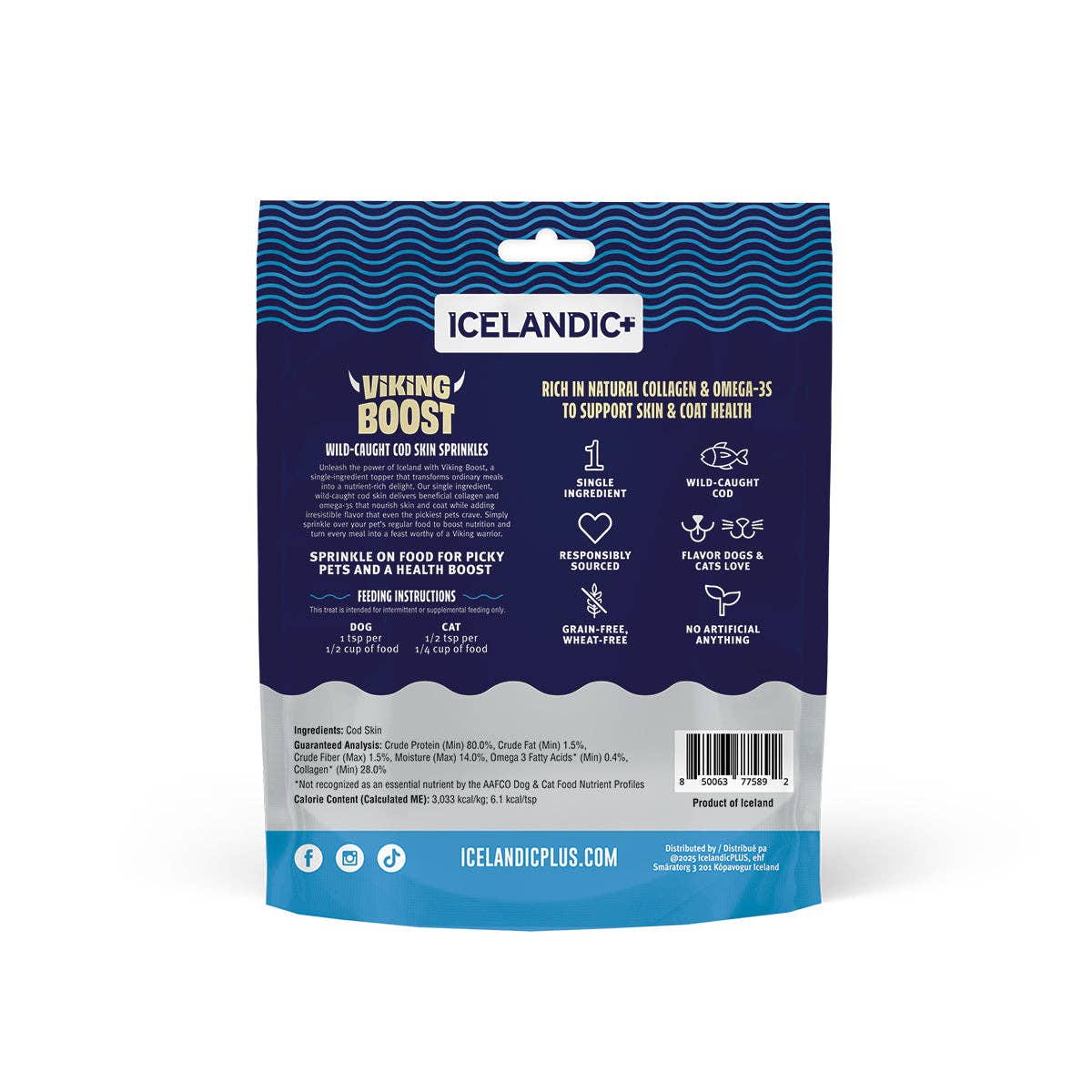 Viking Boost Wild-Caught Cod Skin Sprinkles for Skin & Coat