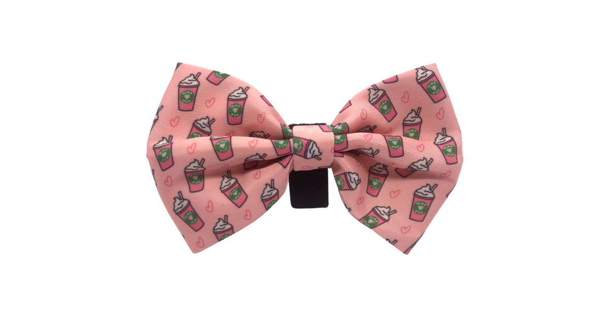 Pink Pupshake Bow Tie For Dogs and Cats