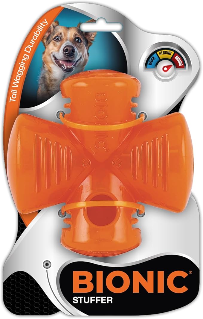 BIONIC Stuffer Treat Dog Toy - High-Visibility Treat Dispenser, Great for Redirected Chewing